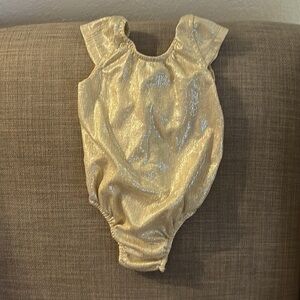 Gold short sleeve leotard size 9-12 months